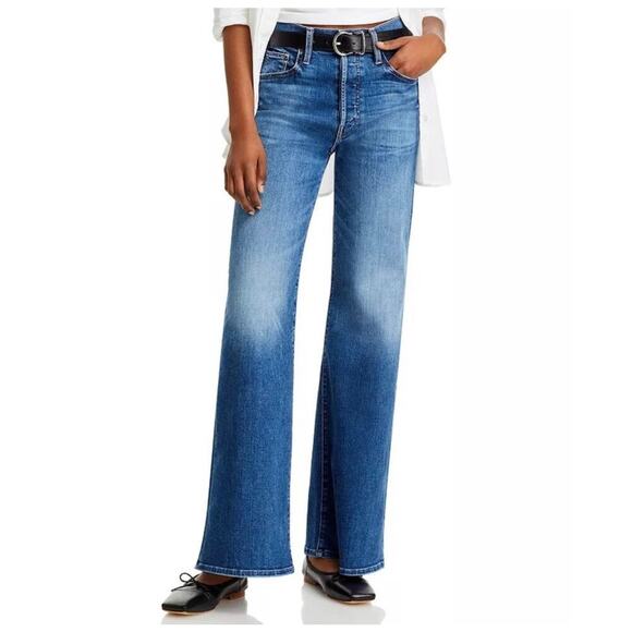 Mother Sixth Sense The Tomcat Roller Sneak Wide Leg Jean NWT Size 26 - Picture 1 of 12